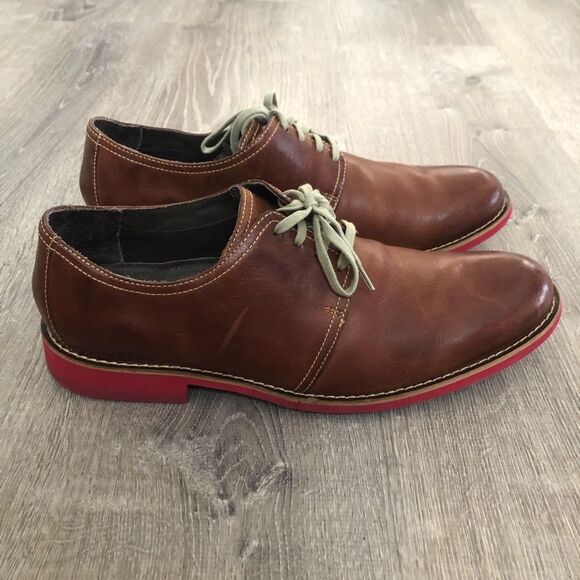 Cole Haan Men's Cap Toe Lace Up Oxford Dress Shoes Brown Size 12M C10644 - Picture 4 of 10